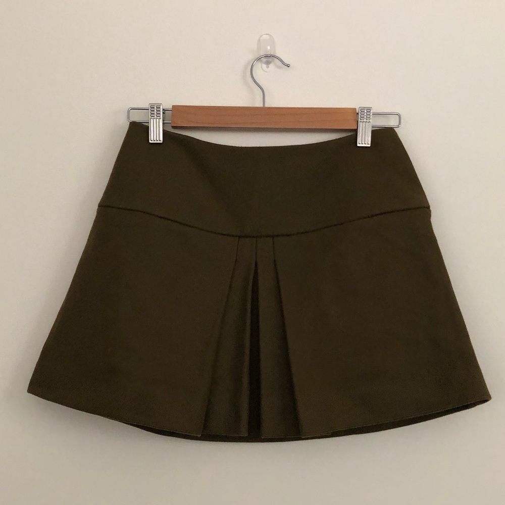 Vintage Felt Box Pleat Mini Skirt